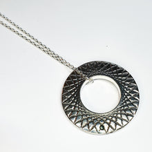 Load image into Gallery viewer, Stirling Silver Patterned Ring Pendant by Kirra-lea Caynes. SOLD but can be reordered.