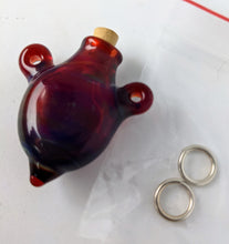 Load image into Gallery viewer, Handmade Tiny Hollow Bottle Glass Pendant by Fiona Horne