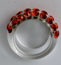 Load image into Gallery viewer, Resin &amp; Orange Crystal Ring
