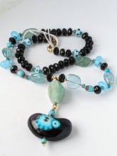Load image into Gallery viewer, Stunning Polymer Clay and Gemstone Beaded Necklace