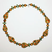 Load image into Gallery viewer, Necklace with Hand-Painted Gumnut Beads By the Women of Camel Camp