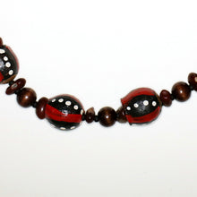 Load image into Gallery viewer, Necklace with Hand-Painted Gumnut Beads By the Women of Camel Camp