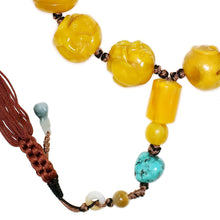 Load image into Gallery viewer, Reconstituted Amber Zodiac Choker To Redesign
