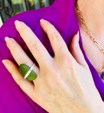 Load image into Gallery viewer, Sea Green Beach Glass Ring by Diane Connal