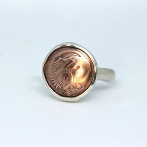 Australian One Cent Coin Ring