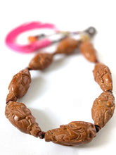 Load image into Gallery viewer, Strand of Vintage Chinese Beads Carved From Fruit Pits