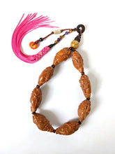 Load image into Gallery viewer, Strand of Vintage Chinese Beads Carved From Fruit Pits