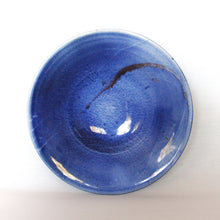 Load image into Gallery viewer, Bowl - blue with white, red splash
