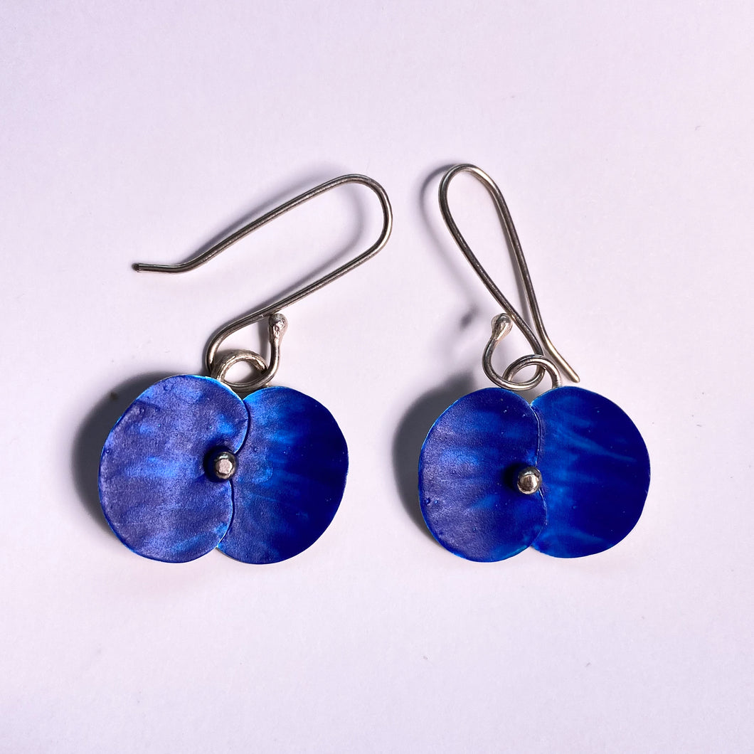 Blue Poppy Earrings by Diane Connal