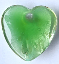 Load image into Gallery viewer, Green Glass Heart Pendant