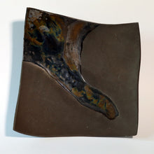 Load image into Gallery viewer, Footed curved platter -Black Porceleine
