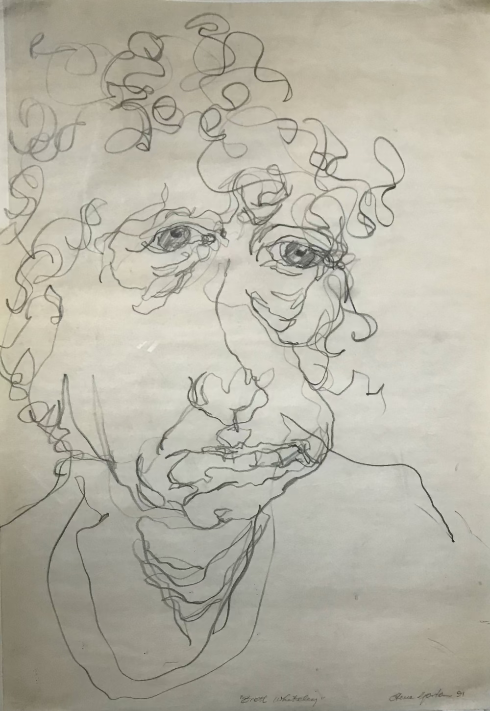 'Brett Whiteley' Graphite on paper Framed 103x75cm | Stephen Gorton