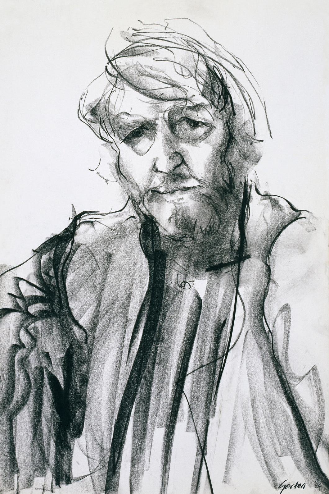 'David Boyd' Black Pastel on Paper 103x75cm | Stephen Gorton