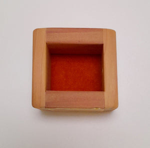 Small Wooden Square Box with Mona Vale Decoupage Map