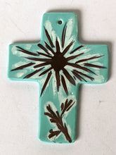 Load image into Gallery viewer, Blue Ceramic Cross By Jan Rietdyk
