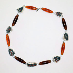 New Mexico Pueblo Ceramic Linked Necklace