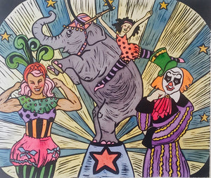 'Circus' - Traditional Artist's Hand Pulled Print by Mellissa Read-Devine