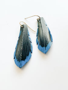 Blue Tipped Rubber Earrings by Diane Connal