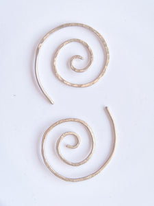 Sterling Silver Koru (spiral) Earrings by Diane Connal