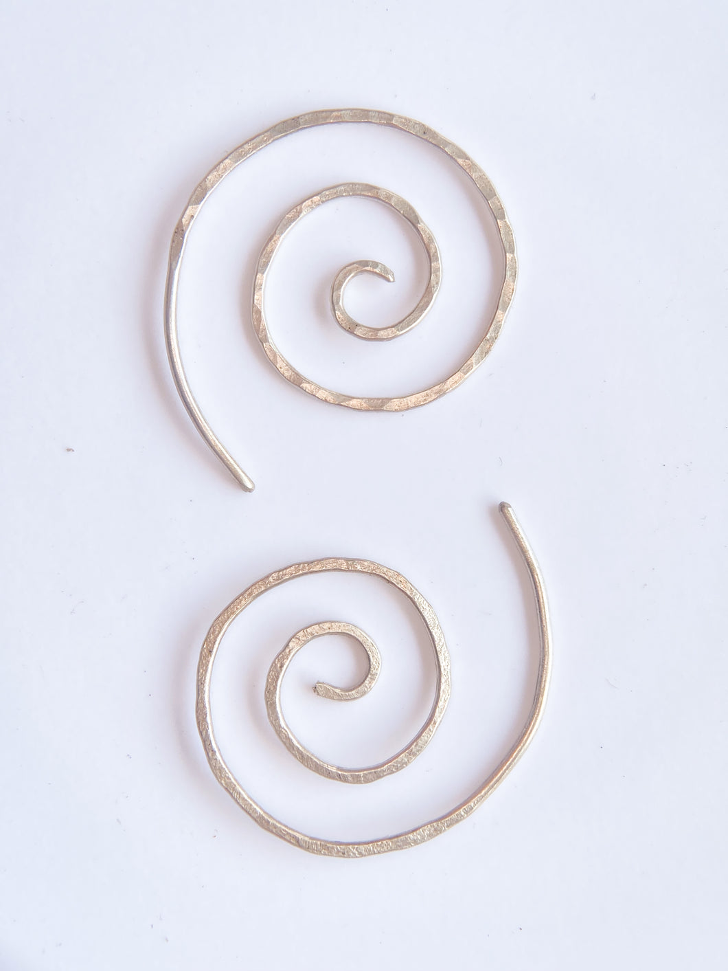 Sterling Silver Koru (spiral) Earrings by Diane Connal