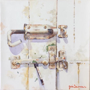 "Latched" Limited Edition Print of Watercolour By Julie Simmons.