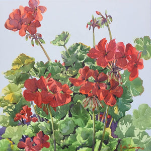 "Geraniums" Limited Edition Archival Print of a Julie Simmons Water Colour