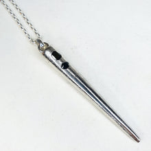 Load image into Gallery viewer, Stirling Silver Spike Pendant with Sapphires by Kirra-lea Caynes
