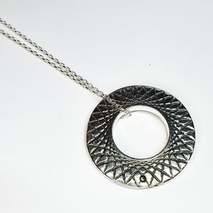 Stirling Silver Patterned Ring Pendant by Kirra-lea Caynes