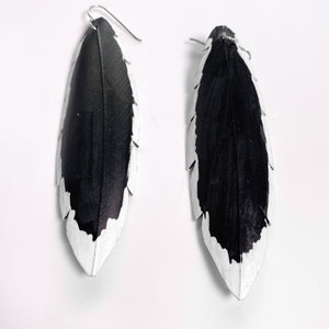 Quirky White Tipped Rubber Earrings by Diane Connal