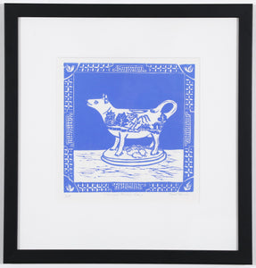 "Willow Pattern Cow" - Traditional Artist's Hand Pulled Print by Mellissa Read-Devine