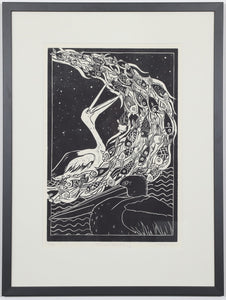"Pelican Dreaming" - Traditional Artist's Hand Pulled Print by Mellissa Read-Devine