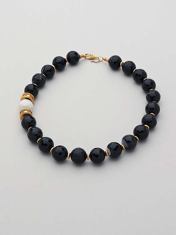 Gold and Agate Necklace