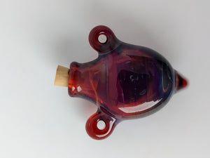 Handmade Tiny Hollow Bottle Glass Pendant by Fiona Horne