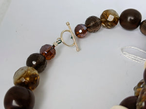 Unique Necklace with Mix of Earthy Toned Unusual Beads