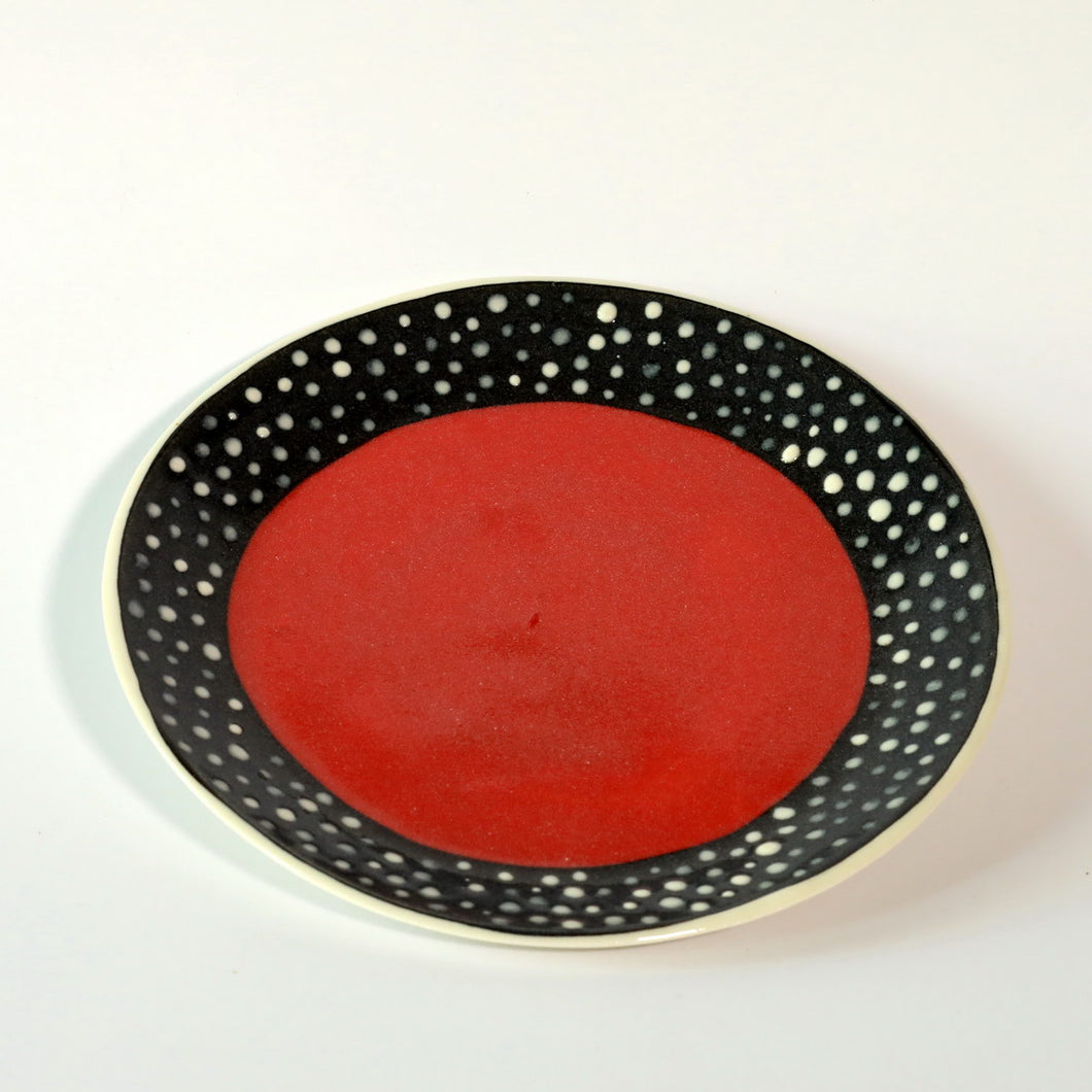 Red Dotty Plate