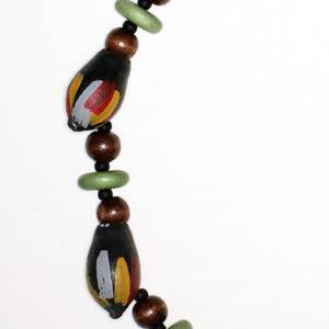 Necklace with Hand-Painted Gumnut Beads By the Women of Camel Camp