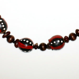Necklace with Hand-Painted Gumnut Beads By the Women of Camel Camp