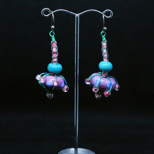 Eclectic Lamp Work Earrings by Kristen Dibbs