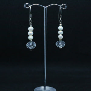 Earrings With Glass Beads & Pearls