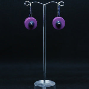 Vintage Purple Earrings by Mollusc Jewellery Designs