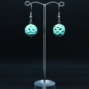 Turquoise Spun Venetian Glass Earrings