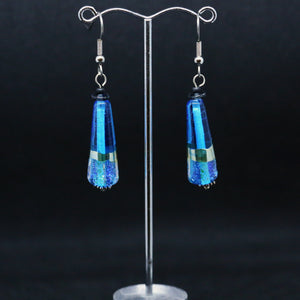 Stylish Aqua Earrings with Luscious Beads by Pauline Delaney