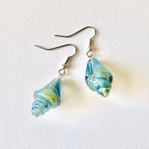 Handmade Glass Shell Earrings by Jan Cahill