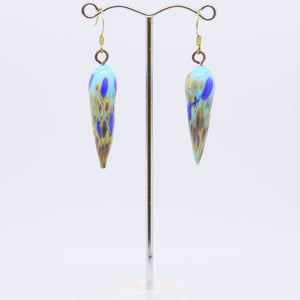 Stunning Blue Earrings with Beautiful Glass Beads by Pauline Delaney