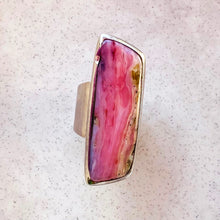 Load image into Gallery viewer, Stunning Pink Rhodochrosite Ring by Eilish Bouchier
