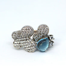 Load image into Gallery viewer, Exquisite Butterfly Platinum, Topaz &amp; Chantilly Ring
