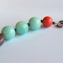 Load image into Gallery viewer, Jade, Glass, Strawberry Quartz, Resin and Carved Gemstone Necklace
