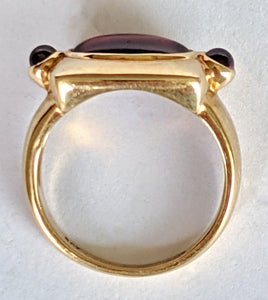 Vintage Pink Tourmaline and Rose Gold Ring