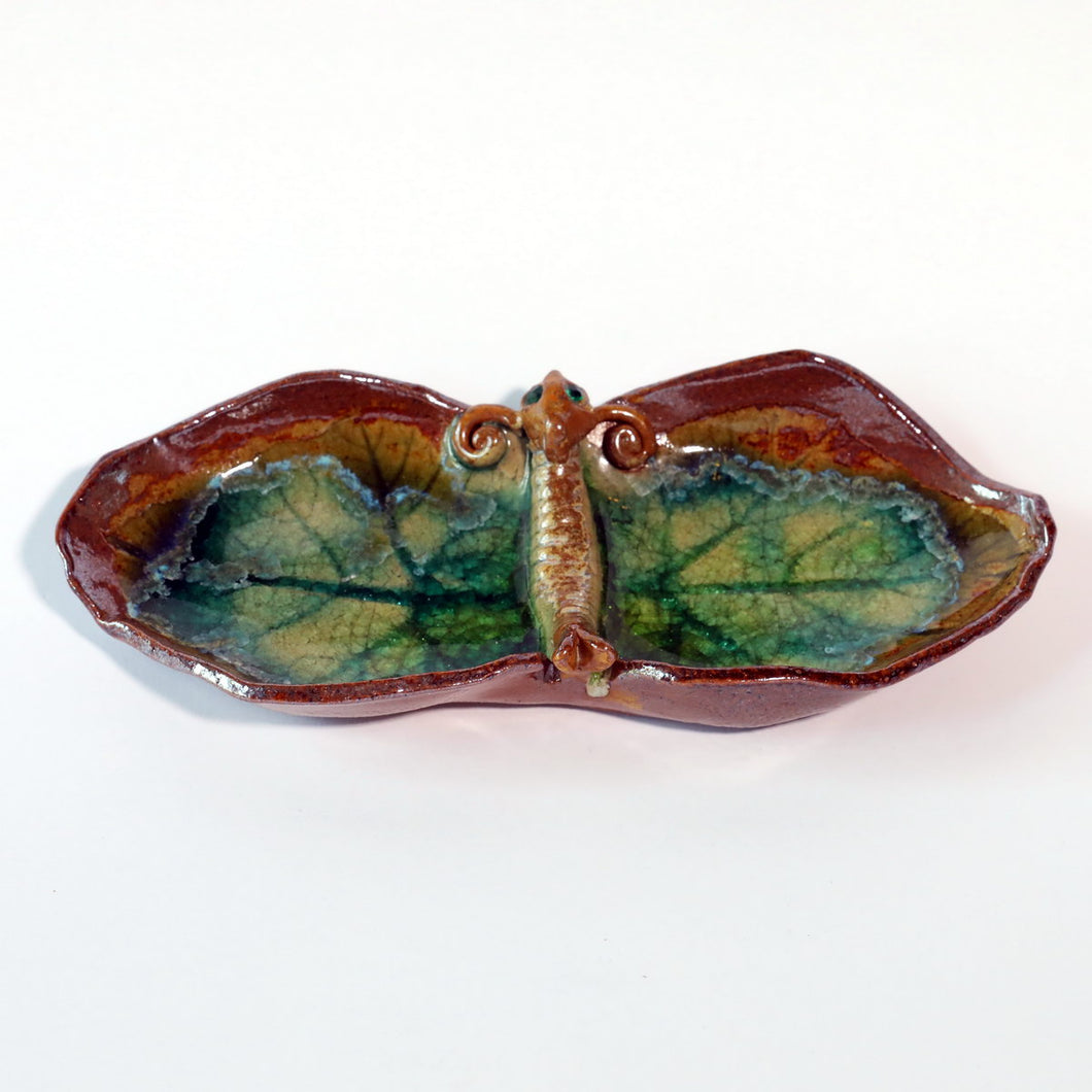 Vintage Ceramic & Glass Dragonfly