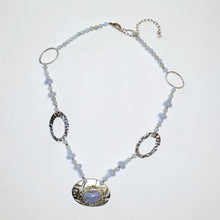Load image into Gallery viewer, Blue Lace Agate and Sterling Silver Pendant Necklace
